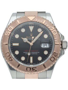 Rolex Yacht-Master 40 Watch 18K Pink Gold SS Black